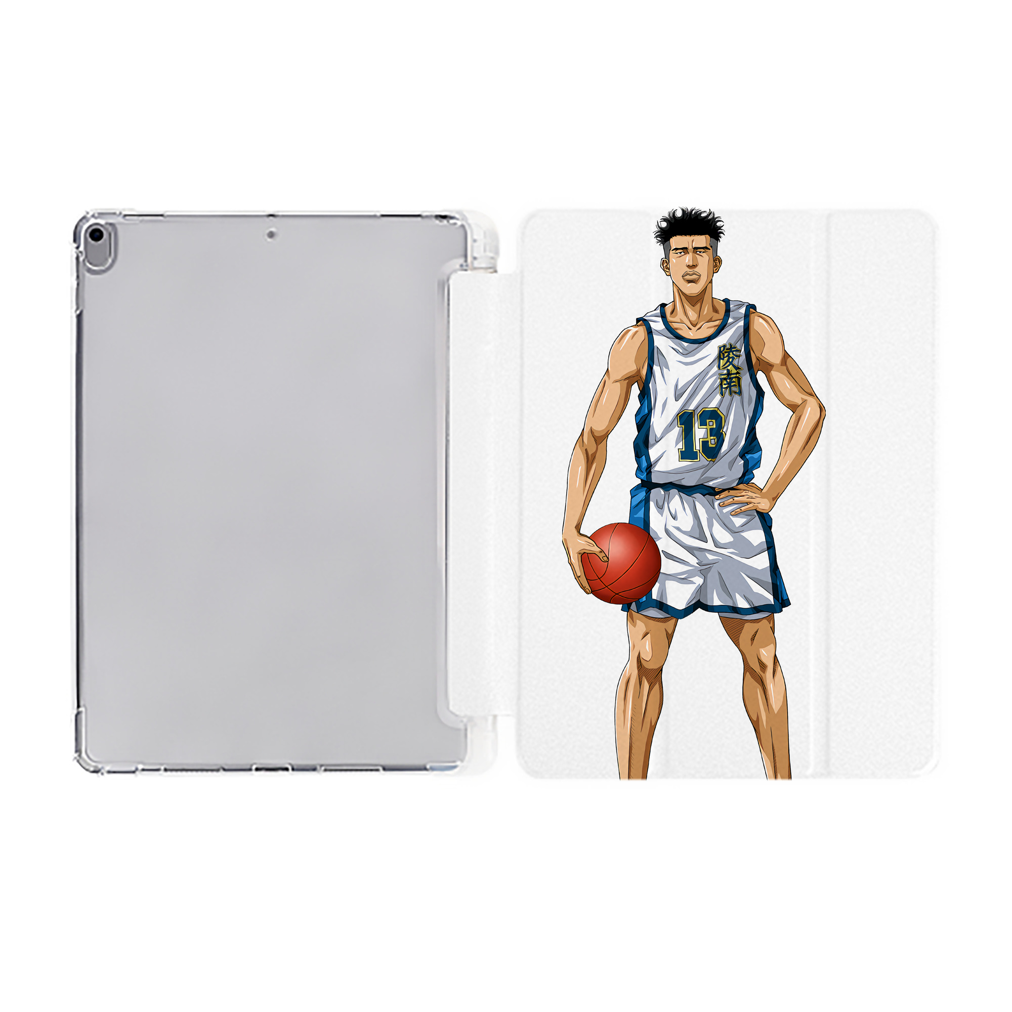 （画像用） SLAM DUNK／スラムダンク IPad ケース ペン収納付き 三つ折りスタンド PUレザー×シリコン 対応機種9.5/10.5/10.9インチ